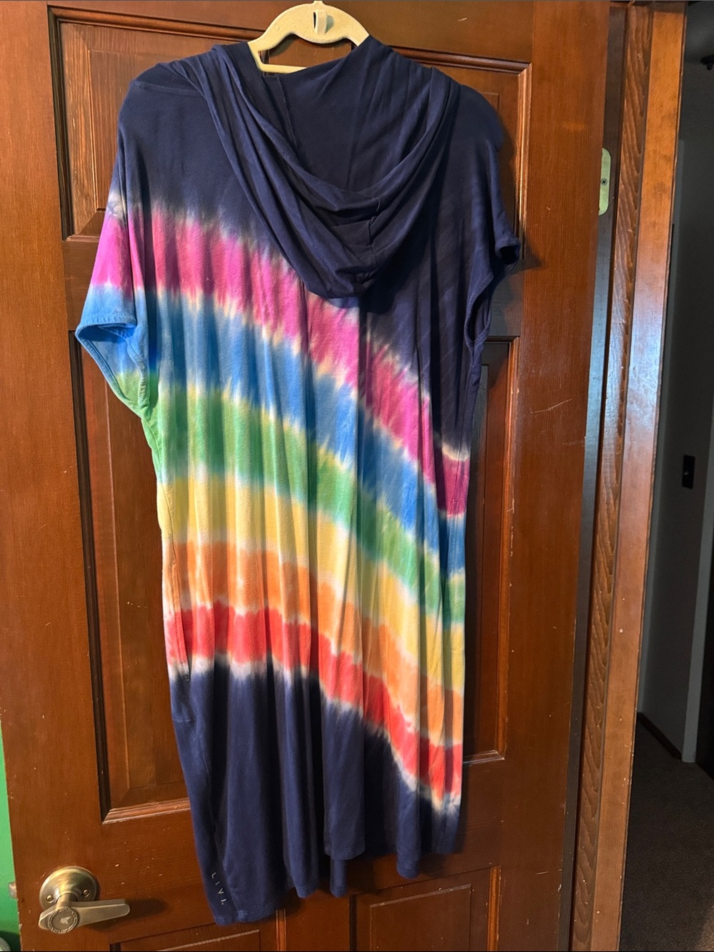 Livi Active/ Lane Bryant Rainbow Hooded dress 14/16 - Picture 3 of 3